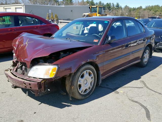 4S3BE635517203267 - 2001 SUBARU LEGACY L BURGUNDY photo 2