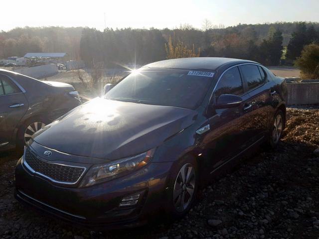 KNAGN4AD9E5075697 - 2014 KIA OPTIMA HYB BLUE photo 2