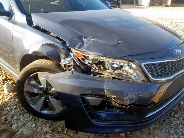 KNAGN4AD9E5075697 - 2014 KIA OPTIMA HYB BLUE photo 9