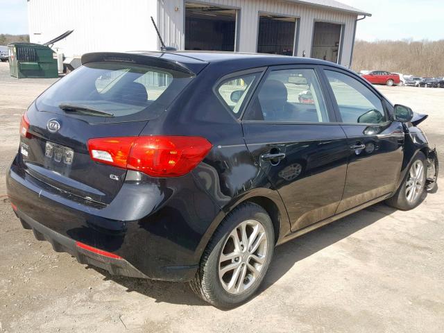 KNAFU5A20B5432490 - 2011 KIA FORTE EX BLACK photo 4