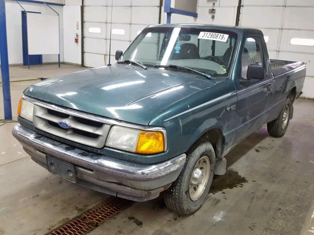 1FTCR10U6SPA26365 - 1995 FORD RANGER GREEN photo 2