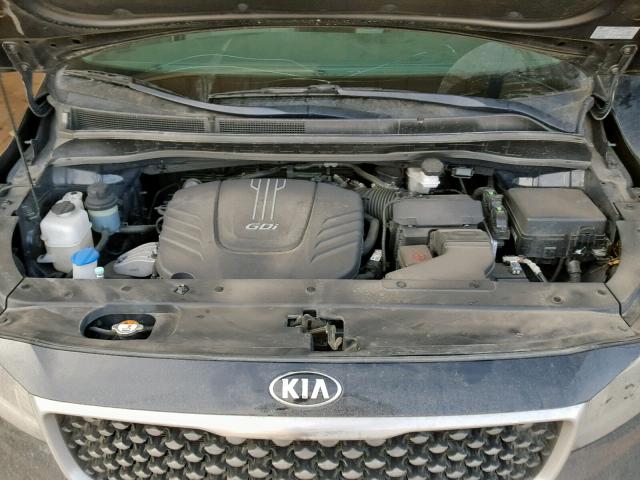 KNDMB5C17F6031491 - 2015 KIA SEDONA LX BLACK photo 7