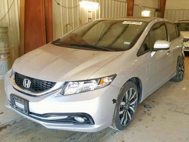 19XFB2F92EE036969 - 2014 HONDA CIVIC EXL SILVER photo 2