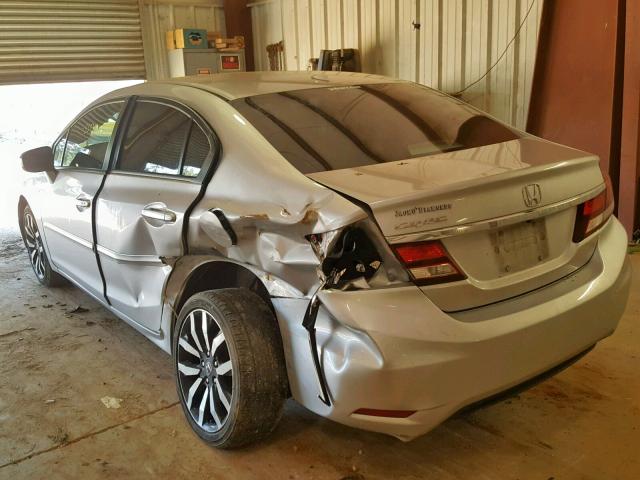 19XFB2F92EE036969 - 2014 HONDA CIVIC EXL SILVER photo 3