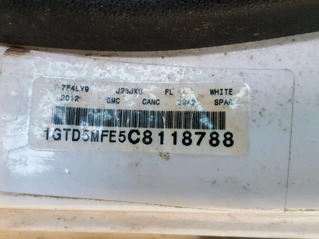 1GTD5MFE5C8118788 - 2012 GMC CANYON SLE WHITE photo 10