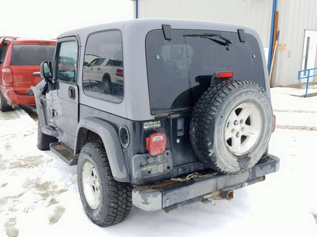 1J4FA49S05P316364 - 2005 JEEP WRANGLER / BLACK photo 3