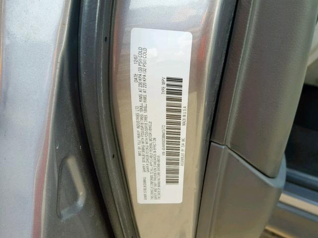 4S4WX92D884415772 - 2008 SUBARU TRIBECA LI SILVER photo 10