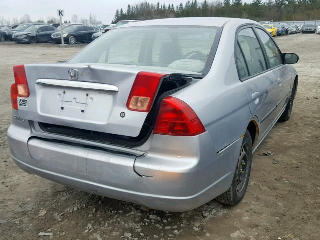 2HGES16462H921445 - 2002 HONDA CIVIC DX SILVER photo 4