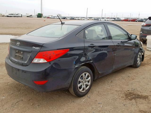 KMHCT4AE3CU082823 - 2012 HYUNDAI ACCENT GLS BLACK photo 4