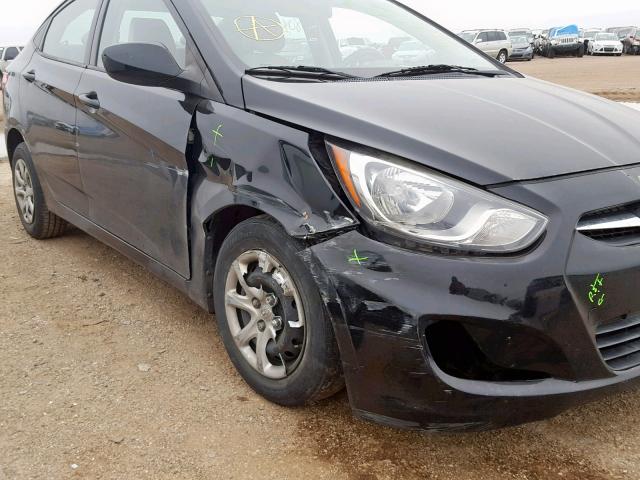 KMHCT4AE3CU082823 - 2012 HYUNDAI ACCENT GLS BLACK photo 9