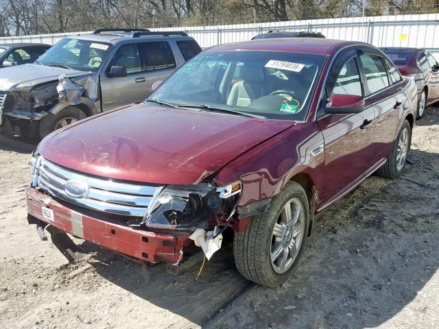 1FAHP24WX8G141000 - 2008 FORD TAURUS SEL MAROON photo 2