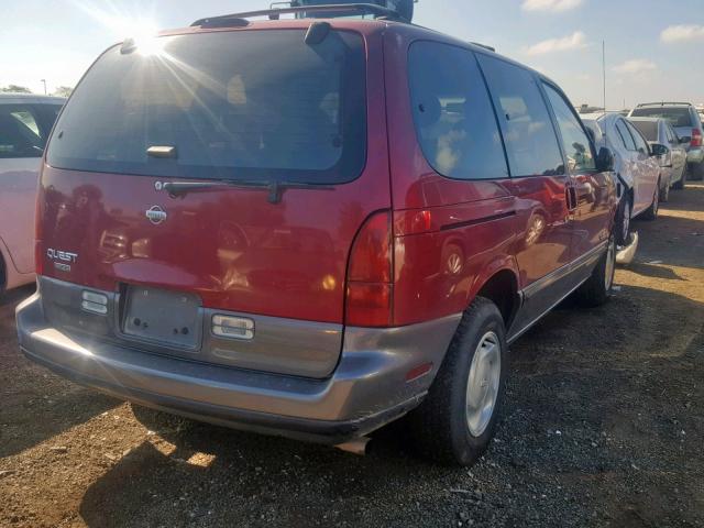 4N2DN11WXPD807993 - 1993 NISSAN QUEST GXE RED photo 4