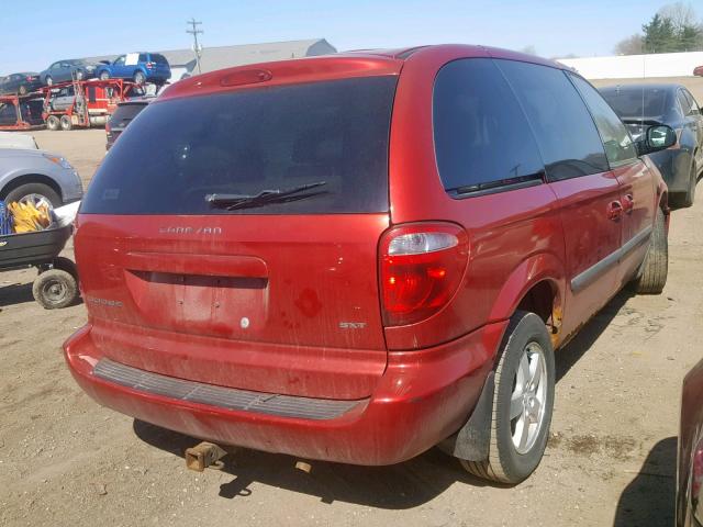 1D4GP45RX6B748036 - 2006 DODGE CARAVAN SX RED photo 4