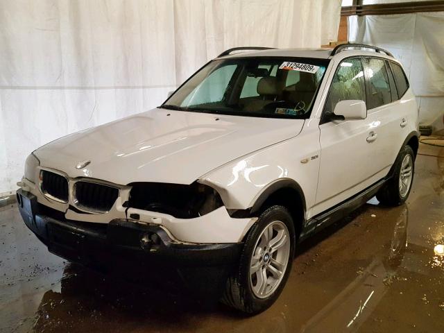 WBXPA93495WD17767 - 2005 BMW X3 3.0I WHITE photo 2