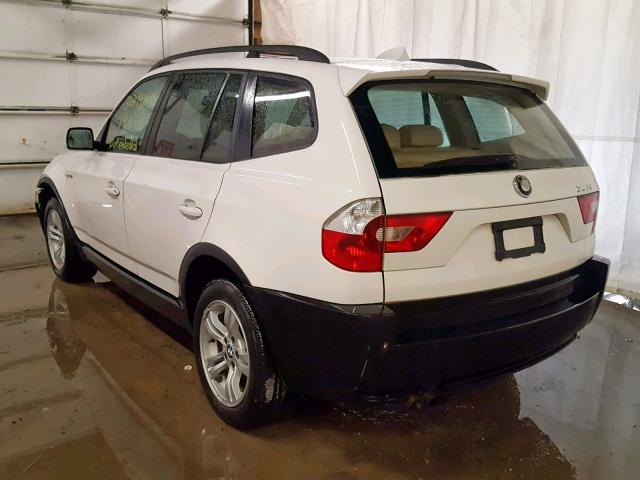 WBXPA93495WD17767 - 2005 BMW X3 3.0I WHITE photo 3