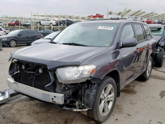 JTEES43A892117558 - 2009 TOYOTA HIGHLANDER CHARCOAL photo 2