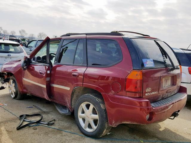 1GKDT13SX72132987 - 2007 GMC ENVOY MAROON photo 3