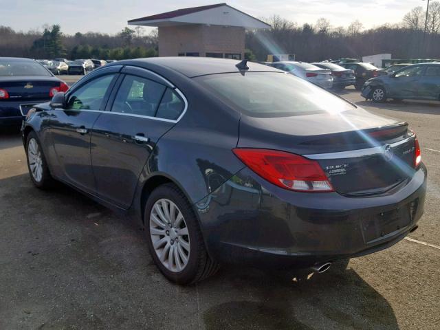 2G4GS5EVXD9175468 - 2013 BUICK REGAL PREM GRAY photo 3