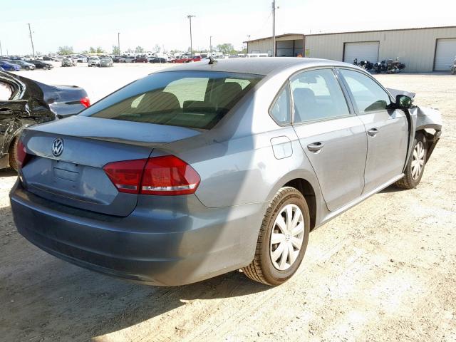 1VWAP7A32DC055259 - 2013 VOLKSWAGEN PASSAT S GRAY photo 4