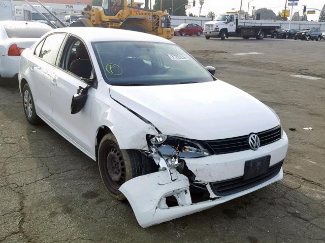 3VW2K7AJXCM363553 - 2012 VOLKSWAGEN JETTA BASE WHITE photo 1