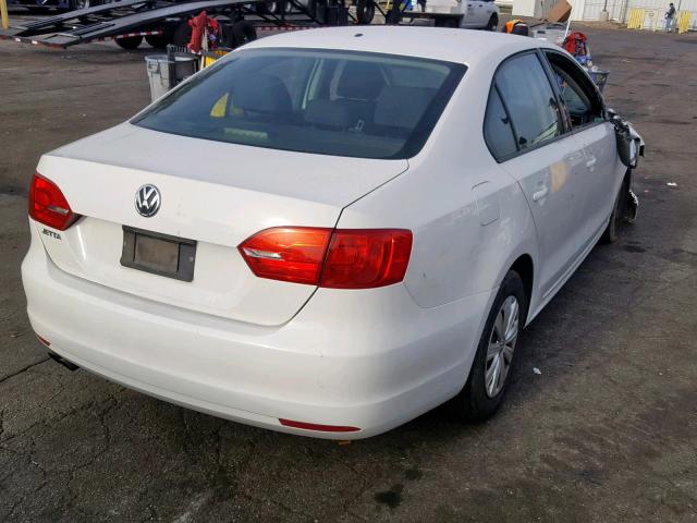 3VW2K7AJXCM363553 - 2012 VOLKSWAGEN JETTA BASE WHITE photo 4