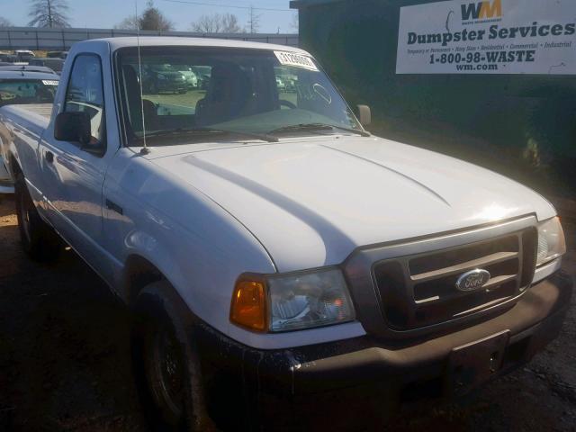 1FTYR10D15PA26834 - 2005 FORD RANGER WHITE photo 1