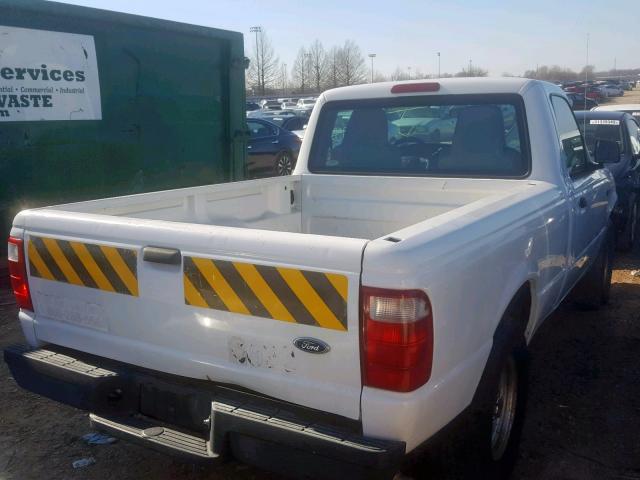 1FTYR10D15PA26834 - 2005 FORD RANGER WHITE photo 4