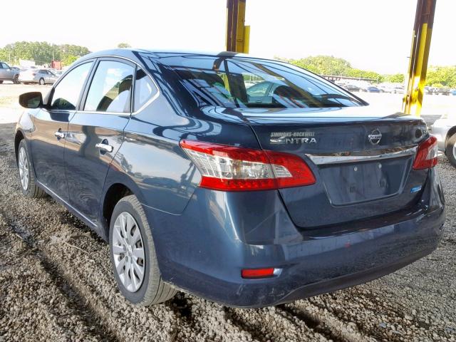 3N1AB7AP9EY232664 - 2014 NISSAN SENTRA S BLUE photo 3