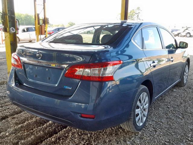 3N1AB7AP9EY232664 - 2014 NISSAN SENTRA S BLUE photo 4