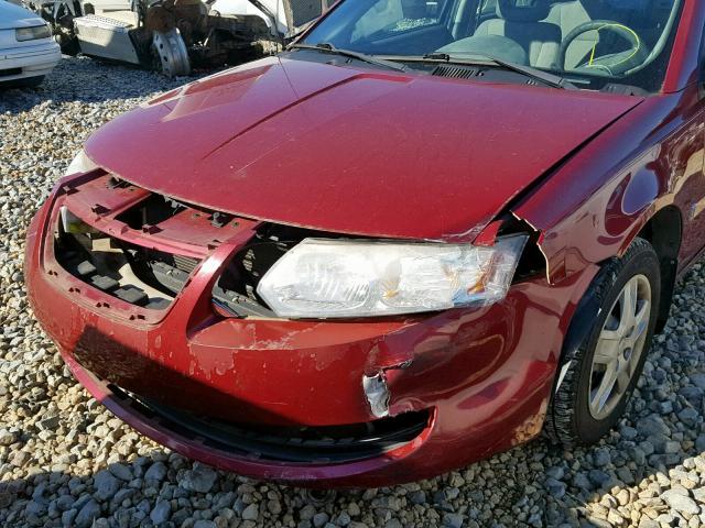 1G8AJ55F37Z170171 - 2007 SATURN ION LEVEL RED photo 9