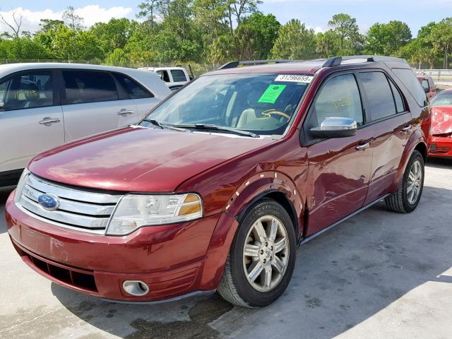 1FMDK03W78GA03665 - 2008 FORD TAURUS X L MAROON photo 2