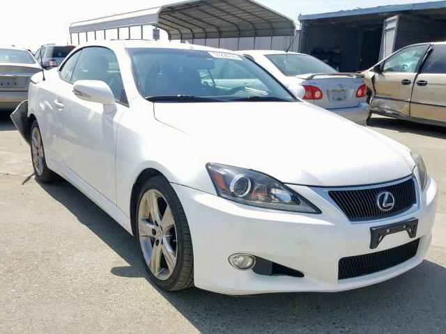 JTHFE2C27C2507277 - 2012 LEXUS IS 350 WHITE photo 1