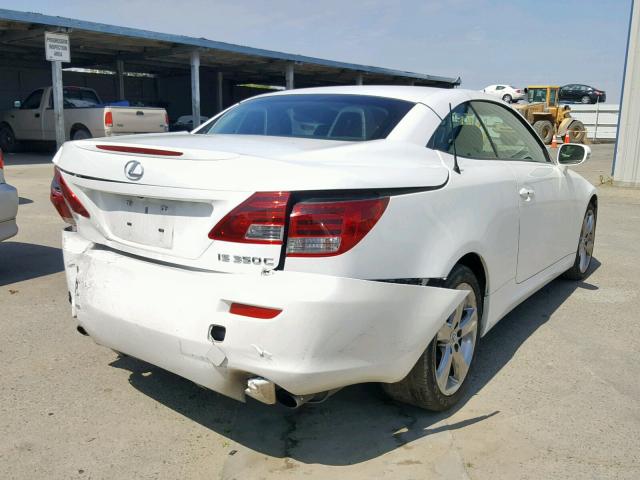 JTHFE2C27C2507277 - 2012 LEXUS IS 350 WHITE photo 4