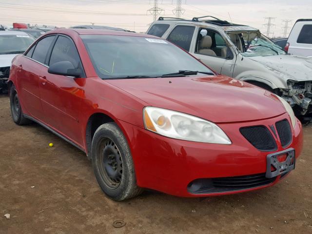 1G2ZF58B674236975 - 2007 PONTIAC G6 VALUE L RED photo 1