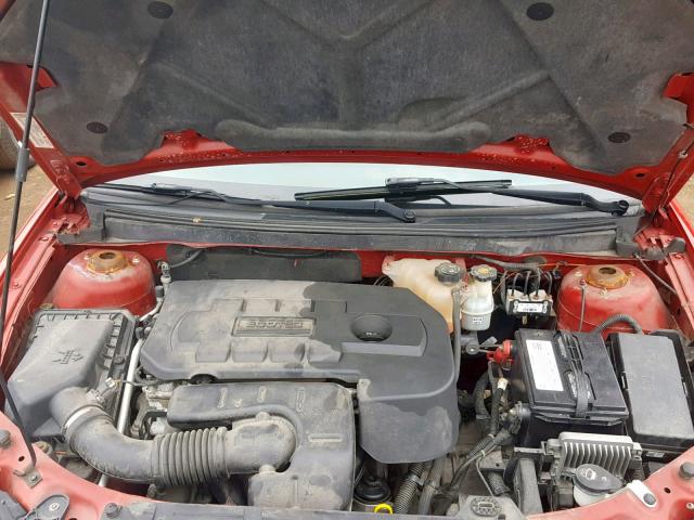 1G2ZF58B674236975 - 2007 PONTIAC G6 VALUE L RED photo 7