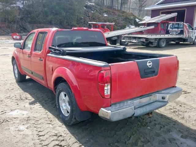 1N6AD09W67C441184 - 2007 NISSAN FRONTIER C RED photo 3