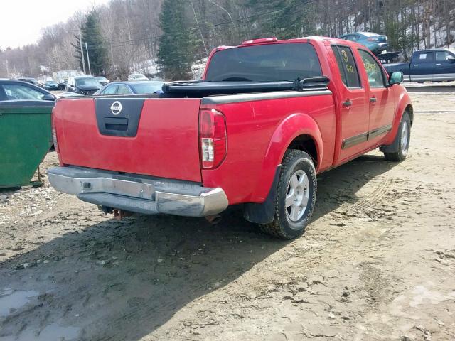 1N6AD09W67C441184 - 2007 NISSAN FRONTIER C RED photo 4