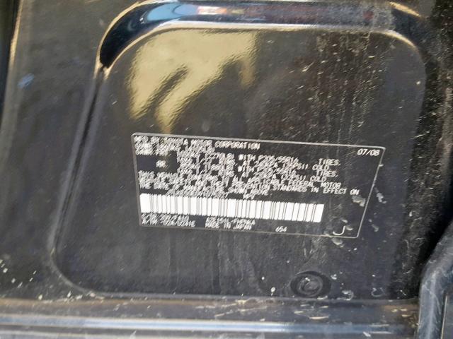 JTLKE50E091075327 - 2009 TOYOTA SCION XB 黑色 照片 10