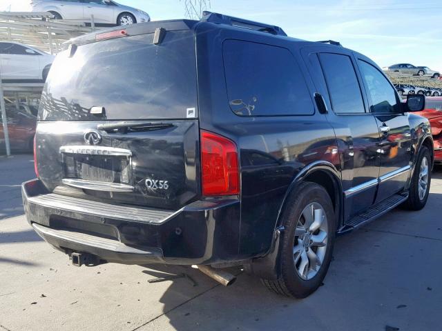 5N3AA08C46N812531 - 2006 INFINITI QX56 BLACK photo 4