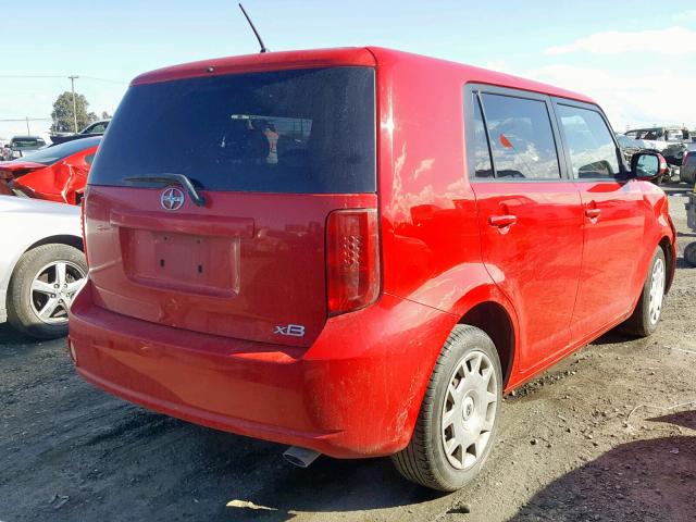 JTLKE50E791096501 - 2009 TOYOTA SCION XB RED photo 4