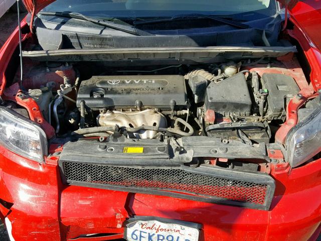 JTLKE50E791096501 - 2009 TOYOTA SCION XB RED photo 7