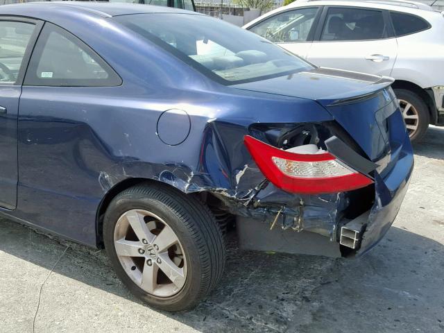 2HGFG12857H582683 - 2007 HONDA CIVIC EX BLUE photo 9