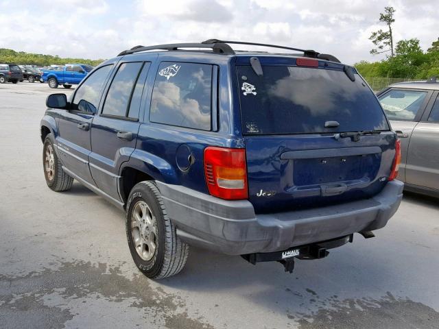 1J4GX48N81C570050 - 2001 JEEP GRAND CHER BLUE photo 3