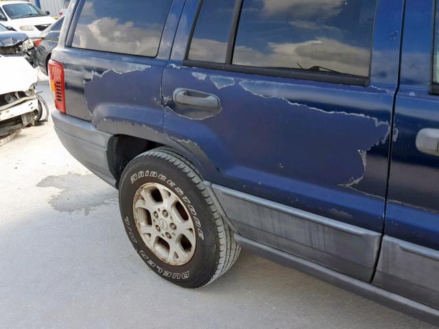 1J4GX48N81C570050 - 2001 JEEP GRAND CHER BLUE photo 9