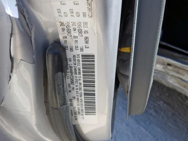 1J8HH48P47C505867 - 2007 JEEP COMMANDER SILVER photo 10