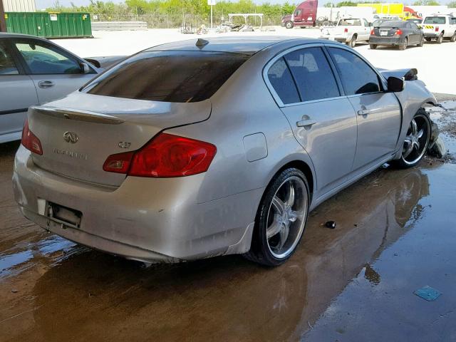 JN1CV6AP7AM403984 - 2010 INFINITI G37 BASE SILVER photo 4