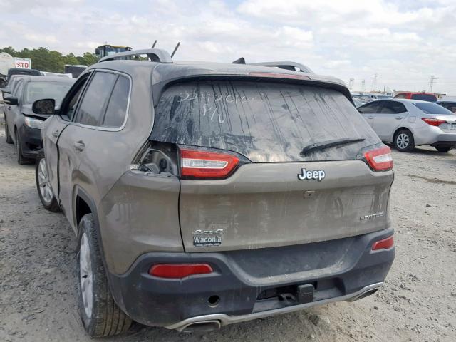 1C4PJMDS7HW633683 - 2017 JEEP CHEROKEE L TAN photo 3