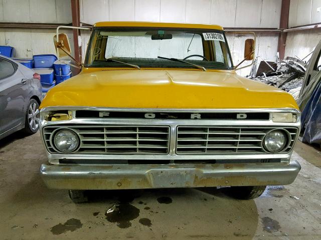 F25BLX28774 - 1975 FORD F 250 YELLOW photo 9