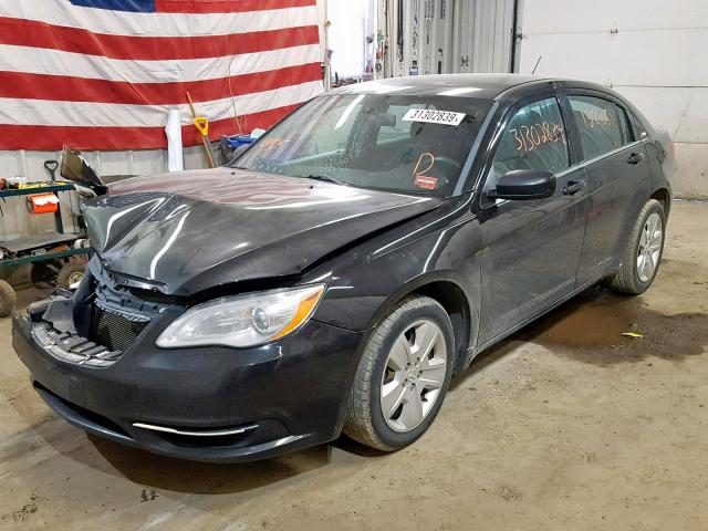 1C3CCBAB0CN282054 - 2012 CHRYSLER 200 LX BLACK photo 2