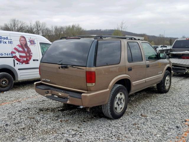 1GNDT13XX4K132045 - 2004 CHEVROLET BLAZER BROWN photo 4